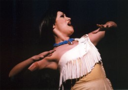Eden Espinosa as Pocahontas at Disneyland
