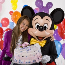 Miley Cyrus Sweet 16 with Mickey Mouse