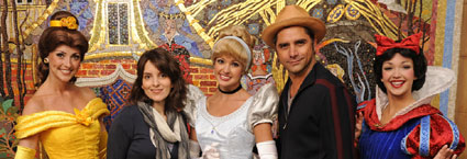 John Stamos and Tina Fey at Walt Disney World's Magic Kingdom John Stamos and Tina Fey at Walt Disney World's Magic Kingdom