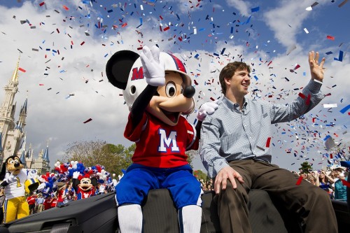 SUPER BOWL MVP ELI MANNING VISITS WALT DISNEY WORLD