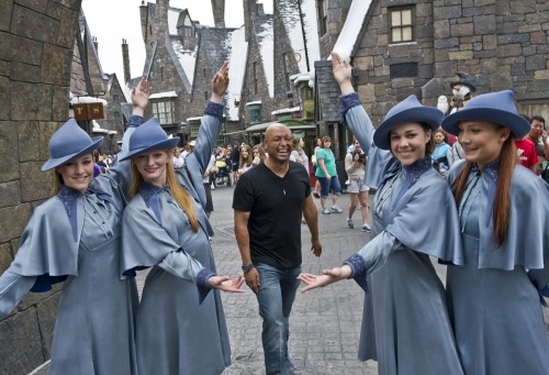 J.R. Martinez, actor and former U.S. army soldier, is hosted by Universal Orlando Resort at the Wizarding World of Harry Potter.