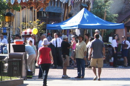 Hanks prepares to head back to the carousel. Hanks prepares to head back to the carousel.