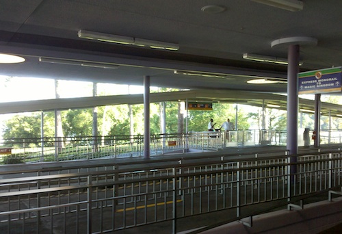 The monorail station could be looking like this a lot more when Disney institutes its new reduced hours for the trains.