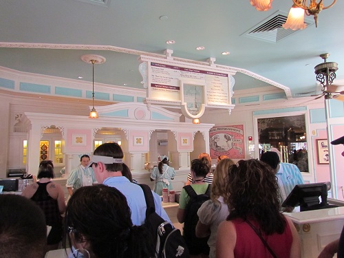 walt disney world magic kingdom ice cream parlor counter