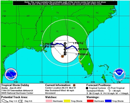 Tropical Storm Debby Sends Dangerous Rain and More Toward Florida | The ...