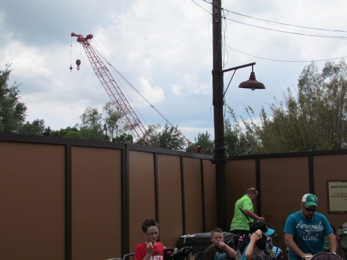 There is one big construction project currently underway. Unfortunately, Disney has done a good job with erecting walls, so we won't see very much of the project that will eventually relocate Festival of The Lion King to Africa