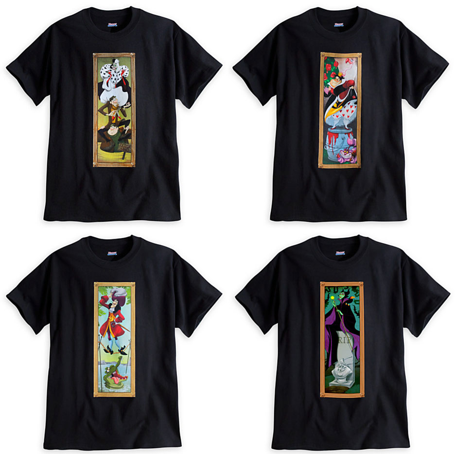 Disney Haunted Mansion Villains Tshirts Available for