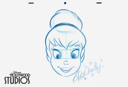 how to draw tinkerbells face