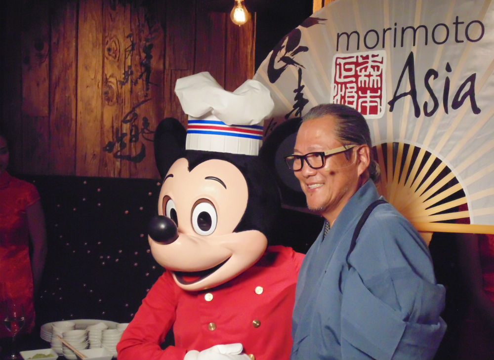 Mickey Mouse and Iron Chef Morimoto