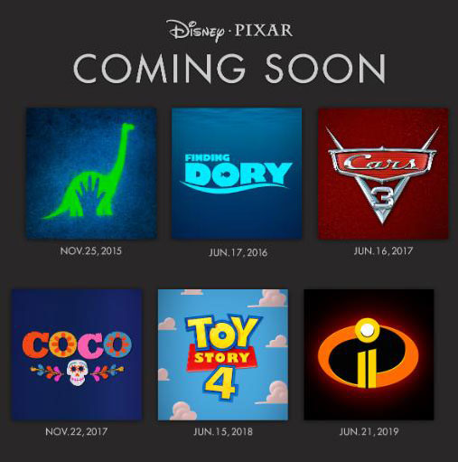 Pixar Lines Up Next 6 Movies With Release Dates The Disney Blog