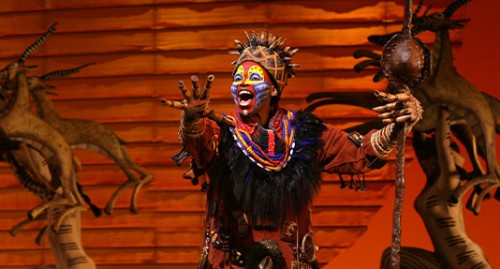 Rafiki from The Lion King on Broadway