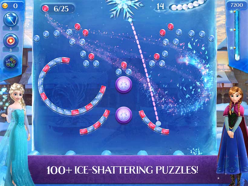 Disney Interactive launches Frozen Free Fall Icy Shot Game The