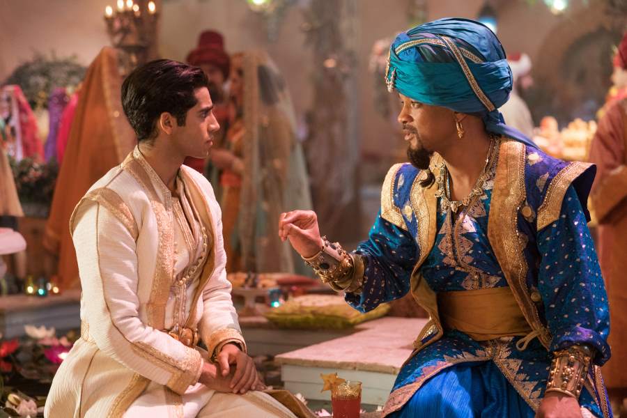 Will Smith is the Genie and Mena Massoud is Aladdin