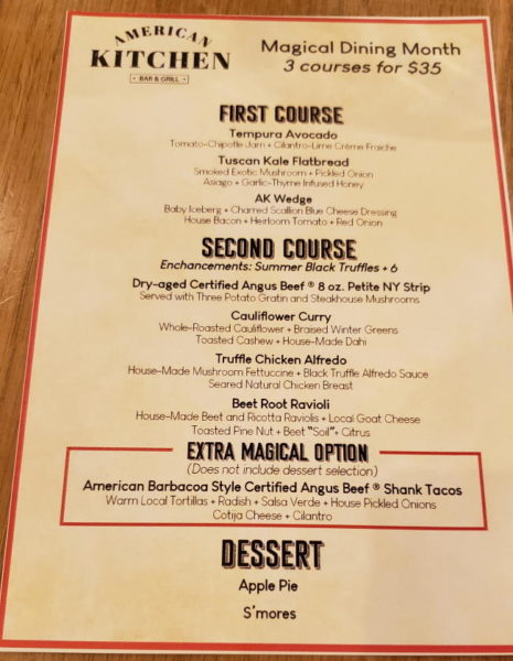 stk magical dining 2021 menu
