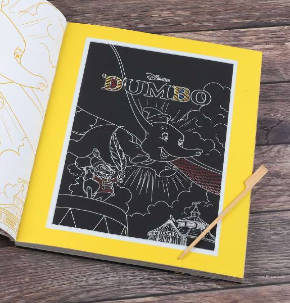 Dumbo movie poster scratch and reveal example.