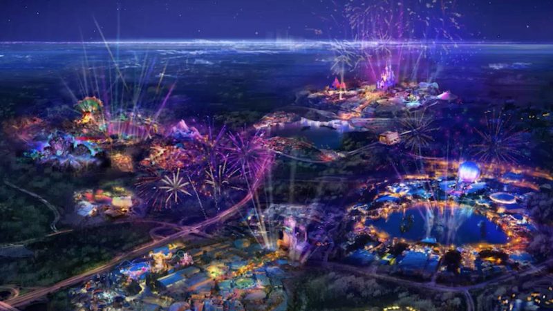 Concept art for Walt Disney World Resort 50th Anniversary Celebration released in 2019 at D23 Expo
