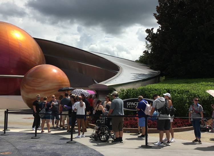 Space 220 at EPCOT - Walk in line opening day