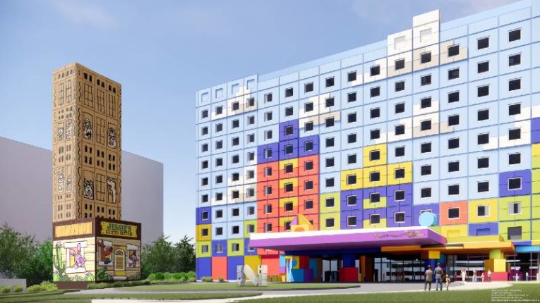 Toy Story Hotel to Open at Tokyo Disney Resort April 2022 - exterior art rendering