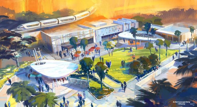 Downtown Disney District at Disneyland - 2022 art rendering