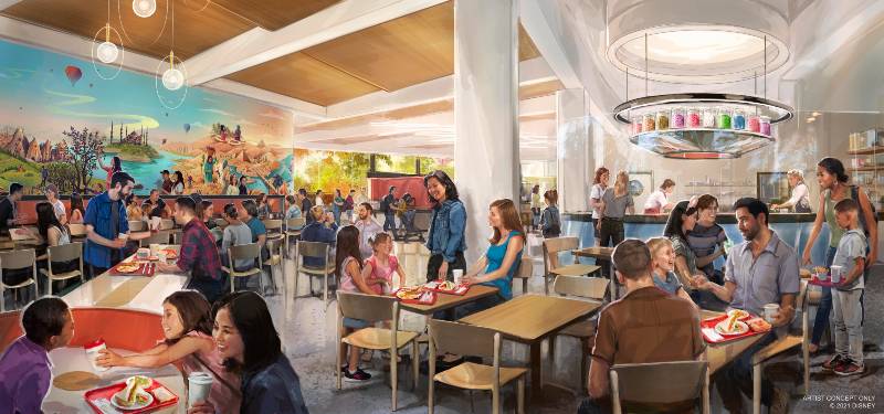 Connections Café and Eatery at EPCOT - art render