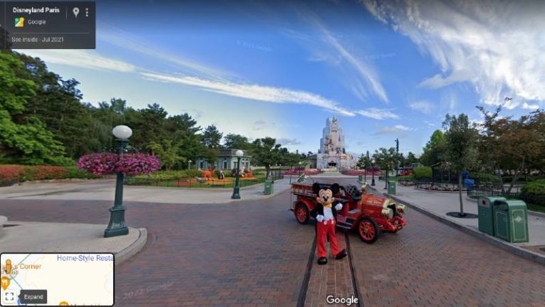 Take a Virtual Stroll through Disneyland Paris on Google Maps - Mickey Mouse