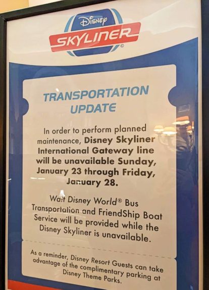 Walt Disney World Disney Skyliner - Jan 2022 refurbishment