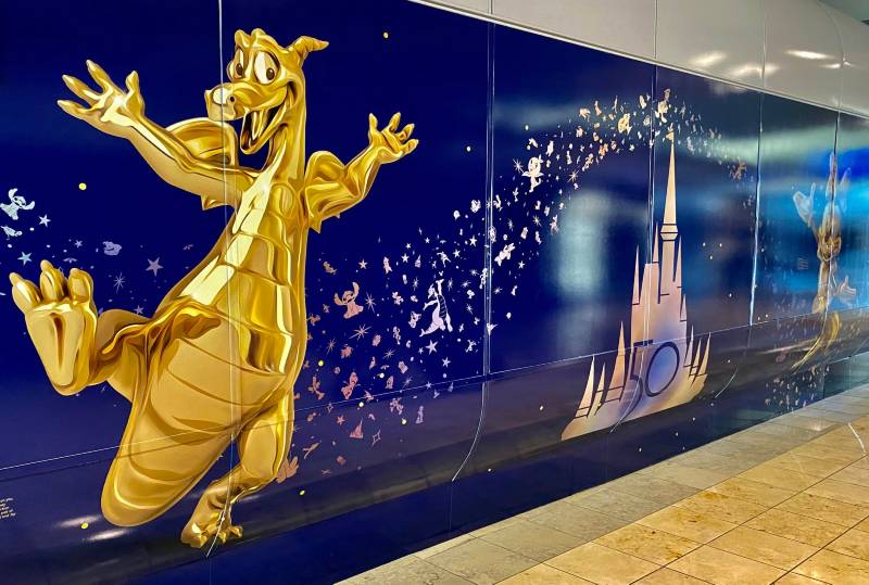 Orlando International Airport - Walt Disney World 50th Celebration Decor 