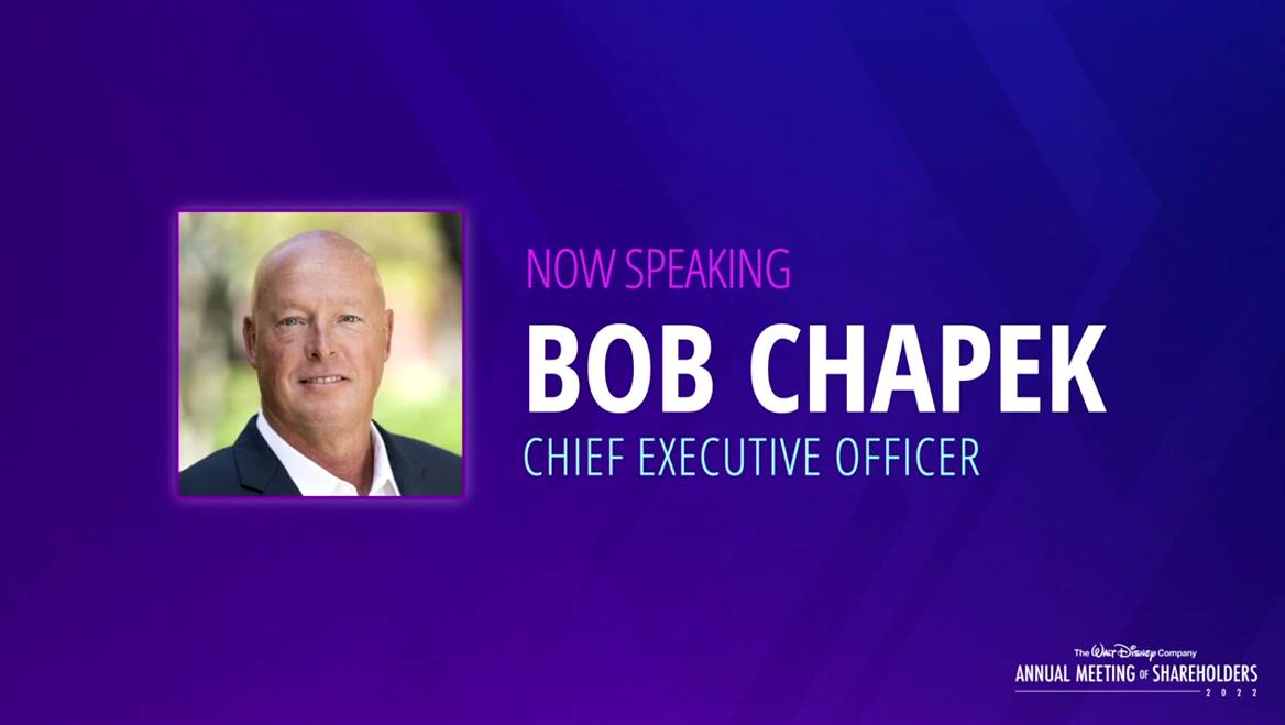 2022 The Walt Disney Company Shareholders Meeting - Bob Chapek