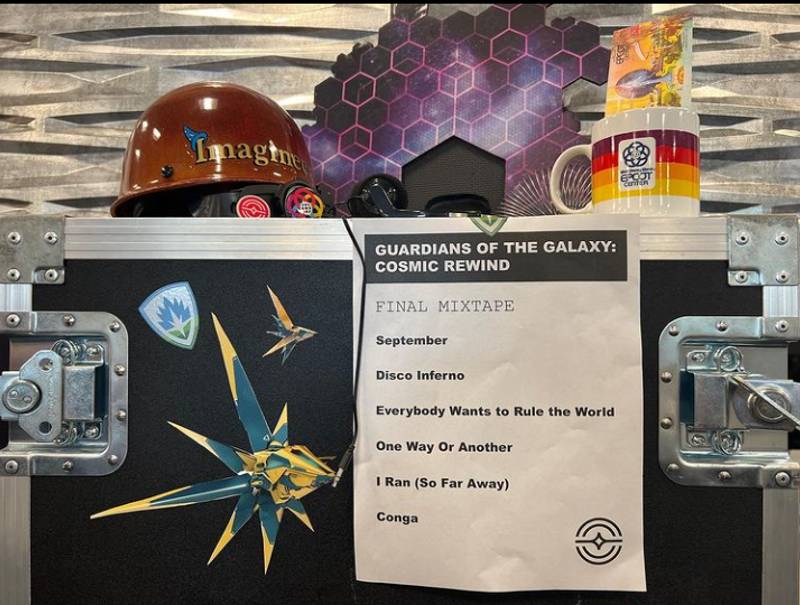 Guardians of the Galaxy: Cosmic Rewind - song list - photo: Zach Riddley/Instagram