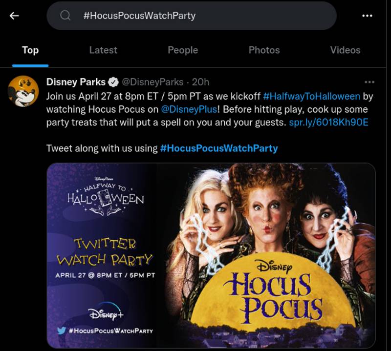 'Hocus Pocus' Twitter Watch Party
