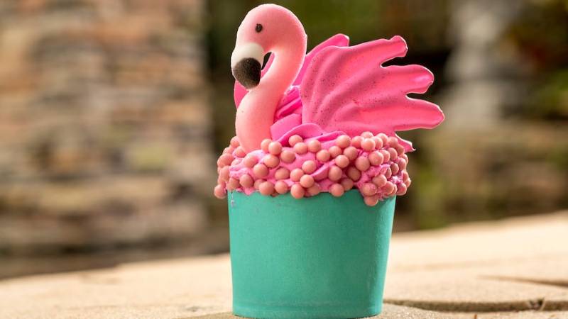 Earth Day - Walt Disney World - Flamingo cupcakes