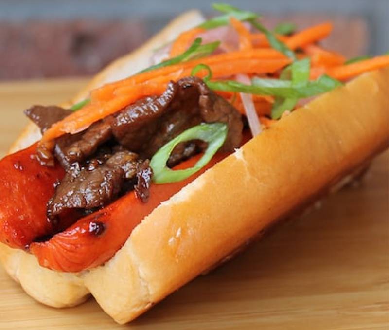B.B. Wolf's Sausage Co. is offering a Korean Bulgogi Steak Hot Dog