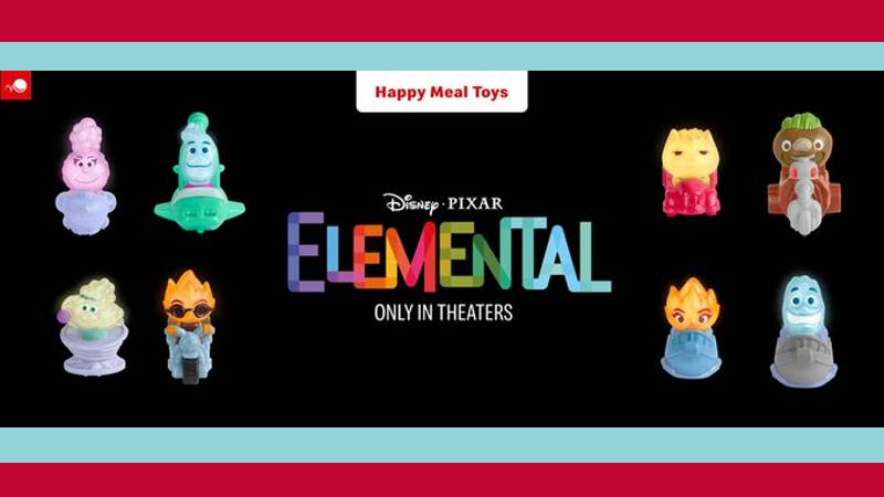 Pixar's 'Elemental' Happy Meal Toys Now Available At McDonald’s | The ...